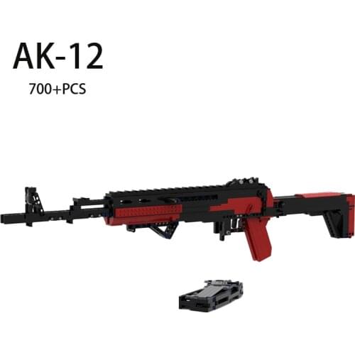 Kids Military Special Forces Assault Rifles AK-12 MOC Building Blocks Gun Technique Assembly Set Block Children Toys Gifts