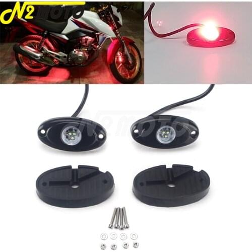 For Touring Cruiser SUV Truck Jeep Off-Road Sport Bike Boat Motorcycle ATV/UTV LED Single Color Rock Light Daytime Running Light