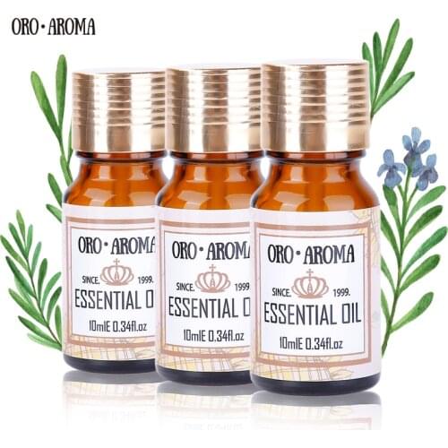 Famous brand oroaroma Tea tree Lavender Patchouli Essential Oils Aromatherapy, Massage,Spa, Bath 10ml*3