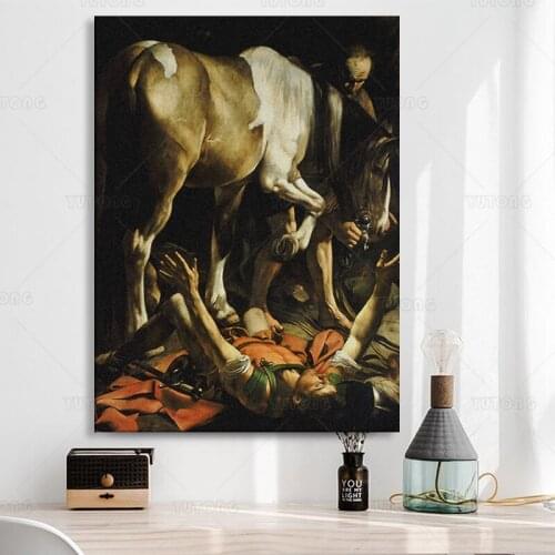 Conversion of Saint Paul Caravaggio Canvas posters and Prints Painting wall Art decor room Study Home Decoration Prints