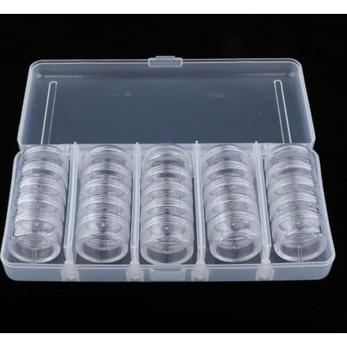 Kesoto Empty 25 Space Box Container Case Nail Art Tips Gem Rhinestone Storage Tool