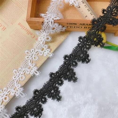 5.5CM Wide Cotton Hollow 3D Embroidered Flowers Fabric Lace Appliques Handmade DIY Dress Collar Curtains Trim Decorative Ribbon