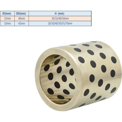 1PC JDB 32mm JDB324030 324240 MPBZ linear graphite copper set bearing copper bushing oil self-lubricating MPBZU bearing