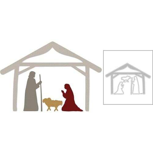 2020 New Church House and Christian Jesus Pray Metal Cutting Dies For DIY Greeting Card Cut Paper Scrapbooking Making No Stamps