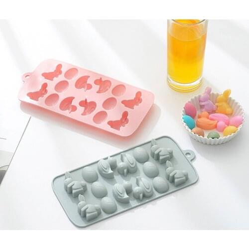 Cartoon Duck Rabbit Egg Silicone Cute Mold DIY Ice Tray Chocolate Mold Baking Tool For Kitchen Baking STTA889