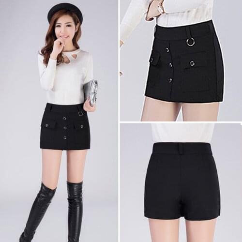 2020 new Korean casual all-match slim culottes wearing autumn oversize shorts skirt
