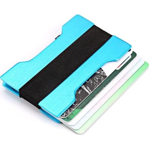 Wholesale New Business Card Holder RFID Metal Wallet Antitheft Credit Card Holder Portable Card Case Aluminium Alloy