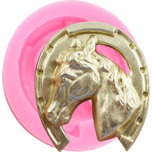 Horseshoe Silicone Mold Horse Fondant Mold Cupcake Topper Baby Birthday Cake Decorating Tools Candy Polymer Clay Chocolate Mould