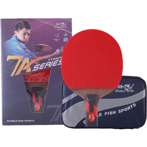 Genuine Double Fish Master 7A Table Tennis Bat Ping Pong Racket with case racquet sports carbon blade fast attack loop