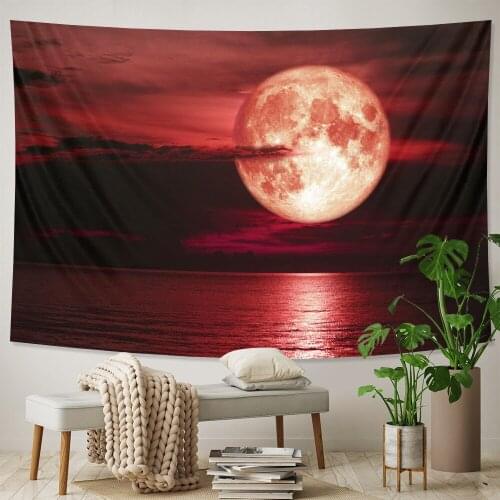 Sun Moon psychedelic scene witchcraft home art decorative tapestry Hippie Bohemian decorative Mandala yoga mat sofa blanket