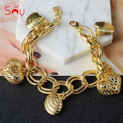 Sunny Jewelry Fashion Jewelry Gold Charm Bracelets For Women Hand Chains Link Chain Ball Bracelet High Quality For Party Gift