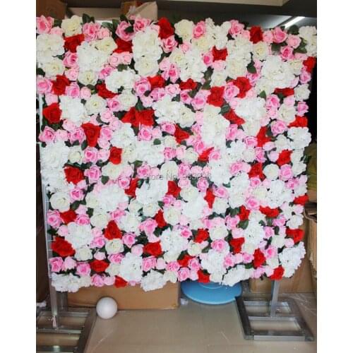 SPR High quality wedding flower wall with green stage backdrop decorative wholesale artificial flower table centerpiece