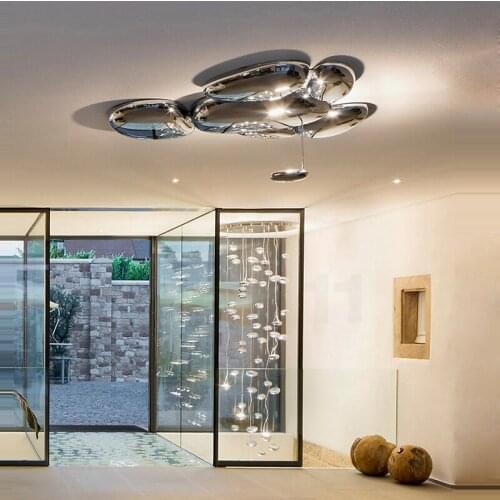 LED Postmodern ABS Chrome Water Drop Lustre Lamparas De Techo Ceiling Lights.LED Ceiling Light.Ceiling Lamp For Foyer Bedroom