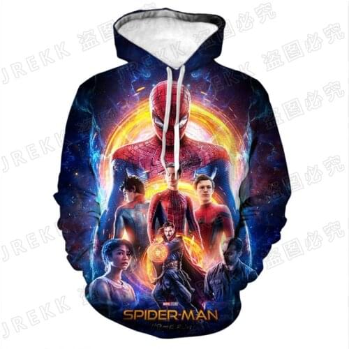 New Spiderman Hoodies Cool Flower Fashion Men Women Children Casual Spider-Man 3D Print Sweatshirts Boy Girl Kids Pullover Tops