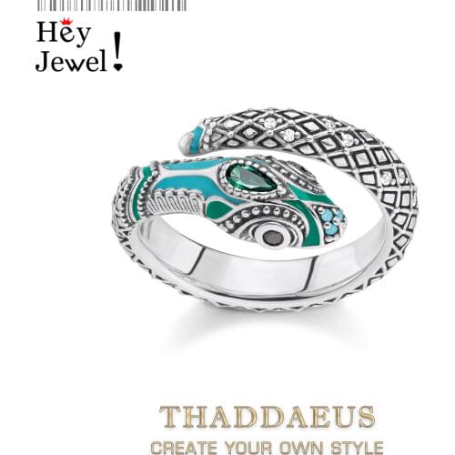 Tropical Mystic Snake Ring,Europe Style Fashion Good Myth Jungle Jewerly For Women,2020 Bohemia Gift In 925 Sterling Silver