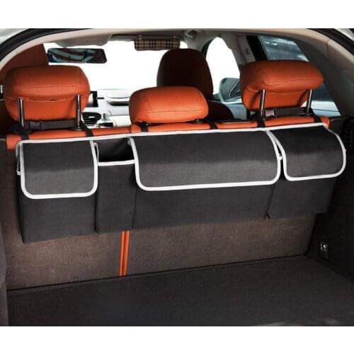 Large Capacity Foldable Car Trunk Organizer Multi-Pocket Oxford Cloth Backseat Hanging Storage Bags Car Interior Accessories