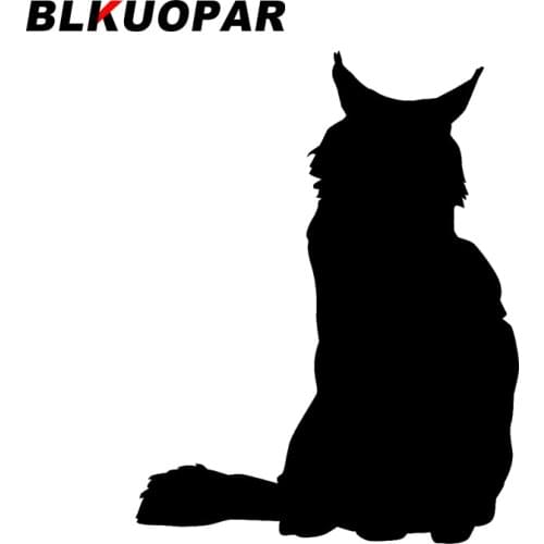 BLKUOPAR for Maine Coon Cat Car Stickers Lovely Anime Decals Car Accessories Waterproof Vehicle Decoration Creative Graphics