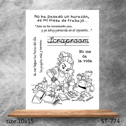 ZhuoAng Hardworking girl Transparent Seals for DIY scrapbooking photo album Clear Stamps