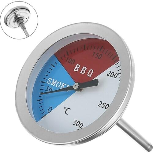 0-300 Celsius Stainless Steel BBQ Smoker Grill Thermometer Temperature Gauge Barbecue Kitchen Measuring Tools