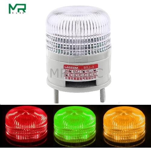 1 layer Three colour Strobe Signal Warning light 24V LED With alarm device CNC machine tool warning light red yellow green