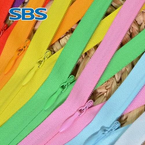 100pcs/lot SBS Invisible Zipper for Sewing Bulk 28cm 40cm 60cm Repair Kit Wedding Dress Blouse Pillowcase Pants Black White Blue