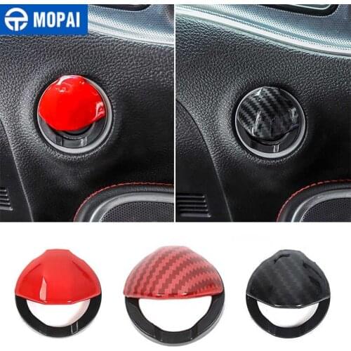 MOPAI Accessories for Dodge Challenger 2015+ Car Engine Start Stop Switch Button Decoration Cover for Dodge Challenger 2015
