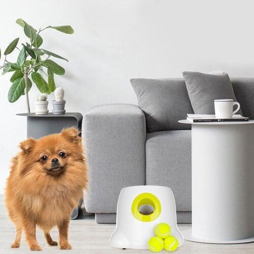 Pet Launcher Dogs Interactive Toy Tennis Ball Automatic Throwing Machine