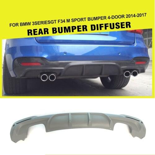 FRP Auto Racing Rear Bumper Diffuser Lip for BMW 3 Series F34 GT M Sport Bumper 4-Door 2014 - 2017