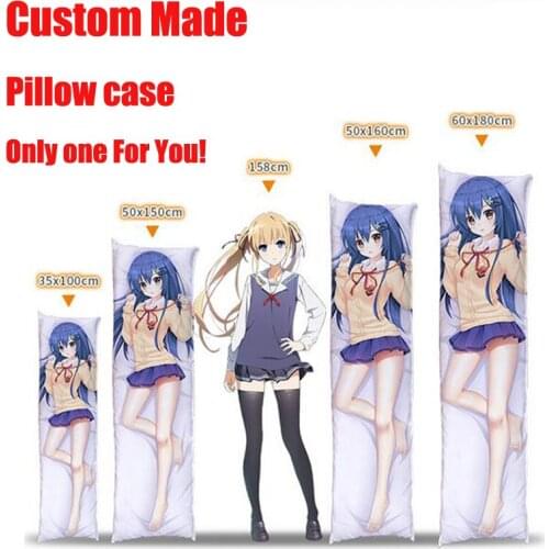 Coscase Japanese Anime Custom Made Hugging Body Pillow Cover Case Personalized DIY Otaku Dakimakura Pillowcases for gifts