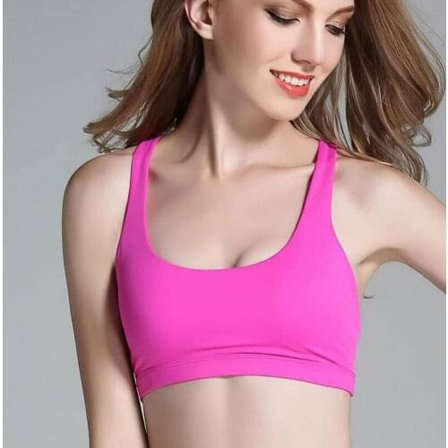 CKAHSBI Women Yoga Sport Bra Women Shockproof Sexy Back Sports Bras Breathable Athletic Fitness Running Gym Vest Tops Sportswear