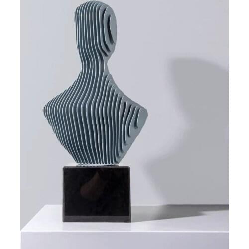 Home Decor Metal Abstract Sculpture Ornament Home Living Room Decoration Accessories Statue Simple Modern Porch HousewarmingGift