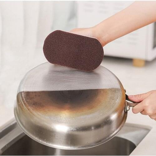 Alumina Emery Sponge Lightweight Comfortable Cleaner With Handle Strong Decontamination Kitchen Rust Dirt Stain Clean Brush