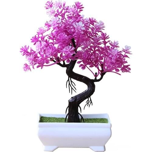 Artificial Potted Small Fake Tree Pot Bonsai Simulation Plant Home Office Decor Table Centerpieces Gift Flower Ornaments