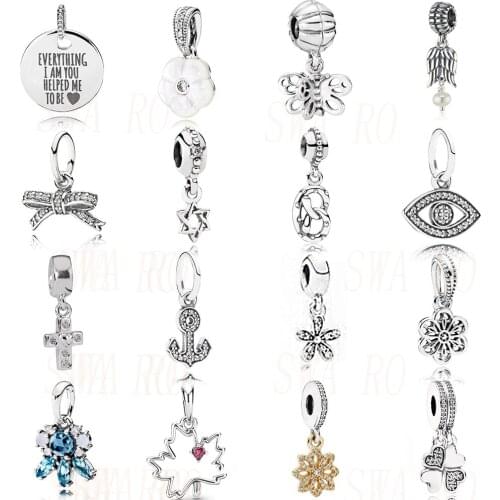 Delicate Elegant Floral Pattern, Bow, Cross, Symbol Of Canada, Snowflake, Frosty Multicolor Pendant, Original DIY Woman Jewelry