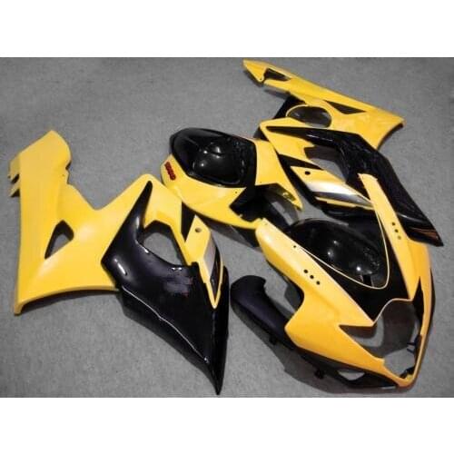Injection mold Fairing kit for GSXR1000 05 06 GSXR 1000 K5 2005 2006 Top Yellow black Motorcycle Fairings Set+gifts SD64