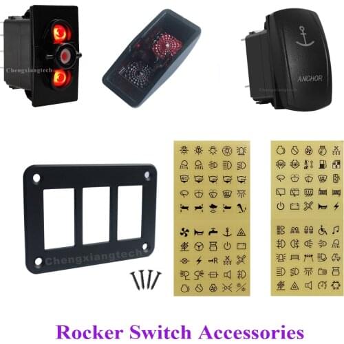 12V/20A 24V/10A 4-Pin On Off On SPDT Red Led Switch Base for Carling Arb Narva Car Boat Marine Rocker Switch