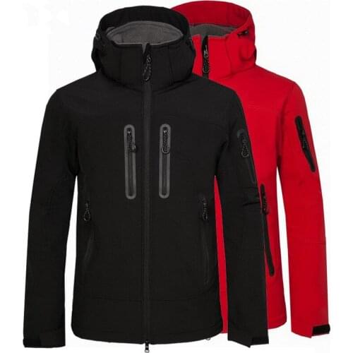 Mens Autumn Softshell Fleece Hooded Jacket Winter Outdoor Sports Windbreaker Hiking Camping Trekking Climbing Brand Coats