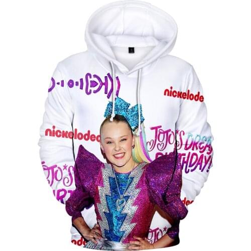 New Fashion JOJO SIWA 3D Hoodies Men Women Sweatshirts Popular Autumn Hip Hop Hooded Hot Sale Casual Girls Pullovers Clothing
