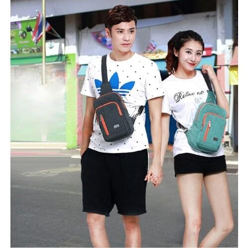 TINYAT chest Bags unisex Light Canvas Shoulder Bag For 7.9 Ipad Casual Crossbody Bags Waterproof Business Shoulder bag for women