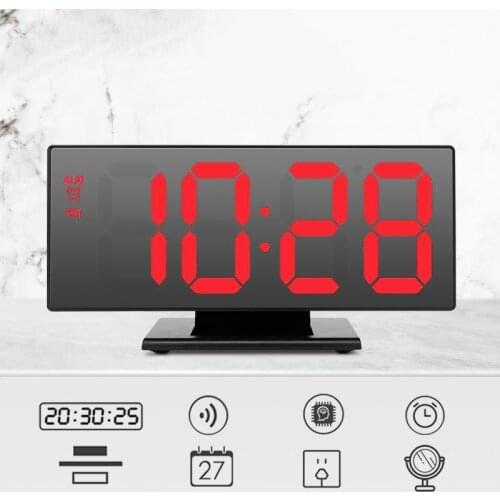 Electronic Watch Table temperature display Multifunction Snooze Night large number Display LED Desktop Alarm Clocks Despertador
