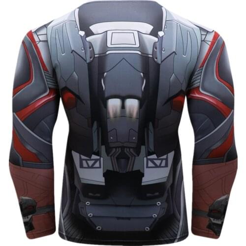 New Mens Casual Long Sleeve Compression T-shirt Sports Fitness Running T-Shirt 3d Printed Halloween Cosplay Costume