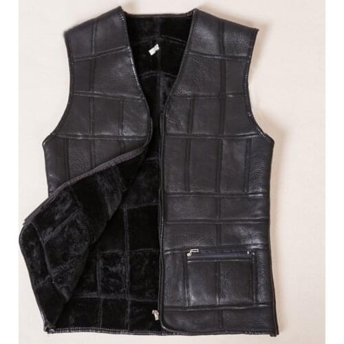 2020 new fashion real sheepskin warm sleeveless wool fur lined waistcoat unisex real sheep fur vests