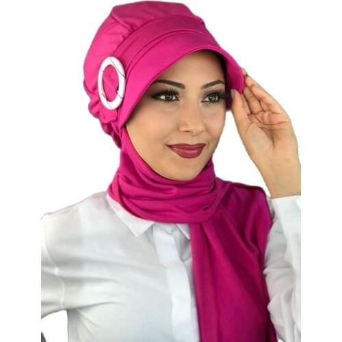 2021 new Fashion Hijab Women Muslim Bathing Cap Islamic Hijab Scarf Scarf Pink Women 'S Hat