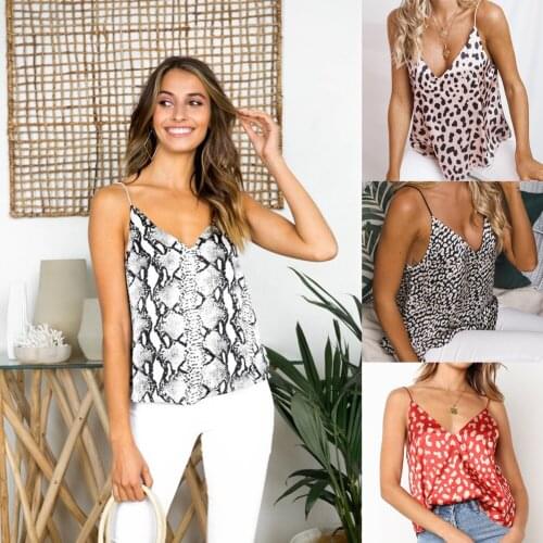 New Fashion Women Summer Tanks Ladies Leopard Printed Vest Tank Sleeveless Fashion Style Top