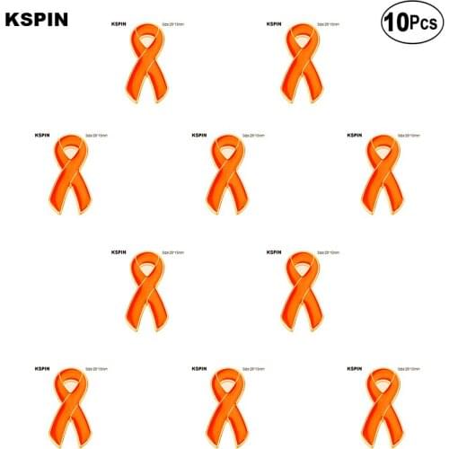 Orange Aids Lapel Pin Flag badge Brooch Pins Badges 10Pcs a Lot
