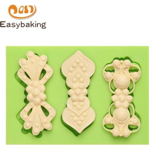 Lovely Ornamental Fondant Silicone Resin Mold Wedding Cake Decorating Tools Kitchen Baking Confectionery