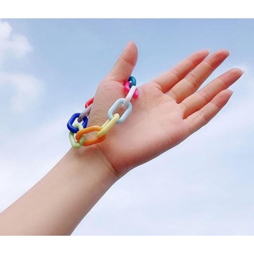 Skin-friendly Daily Resin Geometrical Pendant Bracelets Portable Geometry Pendant Detachable Hand Decor