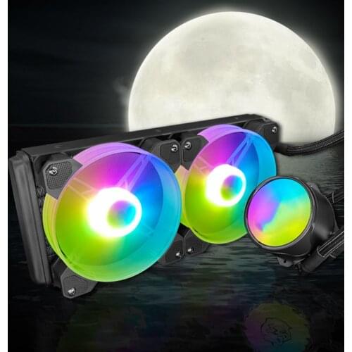 RGB Cooling Fan Water Cooling Radiator CPU Integrated Single Drain Cooling Kit Computer Case Radiator Fan GDeals