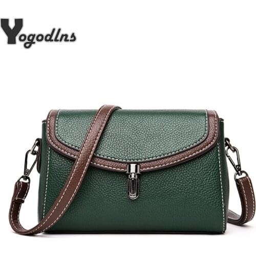 Women Fashion Solid Color Shoulder Handbags Female Simple PU Leather Messenger Bag Large Capacity Pure Flap Crossbody Bags Purse