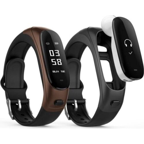 High end Smart heart rate blood pressure bracelet health sleep movement Bluetooth Business wristband Removable headset call